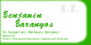 benjamin baranyos business card